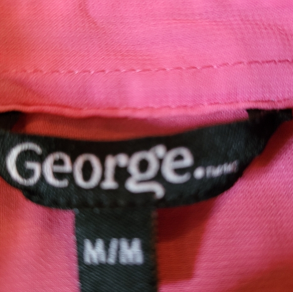 Sheer Pink Button Blouse, like new. - Picture 7 of 10